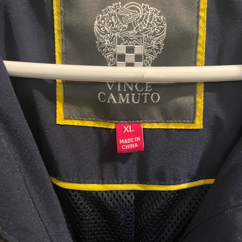 Vince Camuto Navy Jacket with Yellow Trim